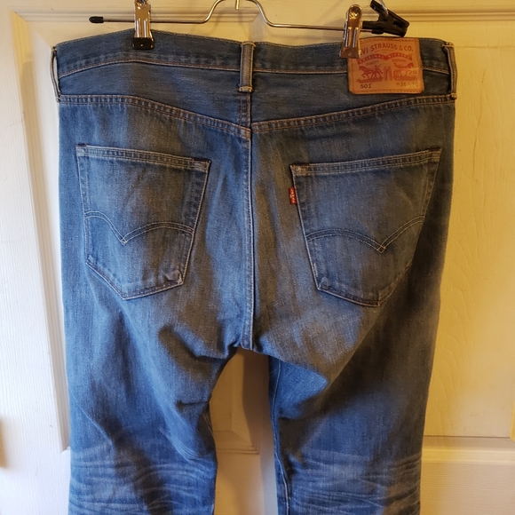 Levi’s original 501 straight leg medium wash jeans W36 x L30 - Picture 5 of 10
